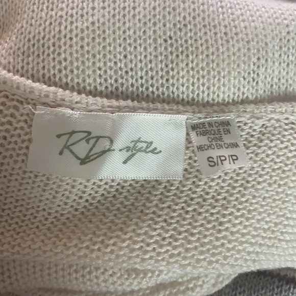 RD Style Cream/Pink Knitted Open Sweater/Cardigan Size S - Picture 9 of 14